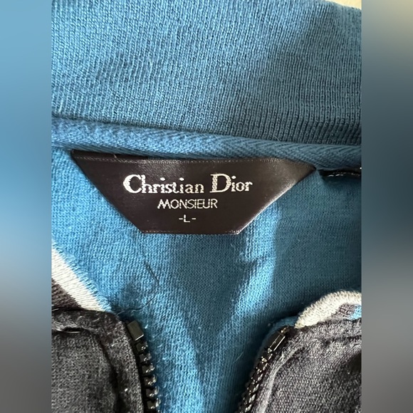 Christian Dior Vintage 90s Zip Up Sweatshirt Size Large - Picture 3 of 9